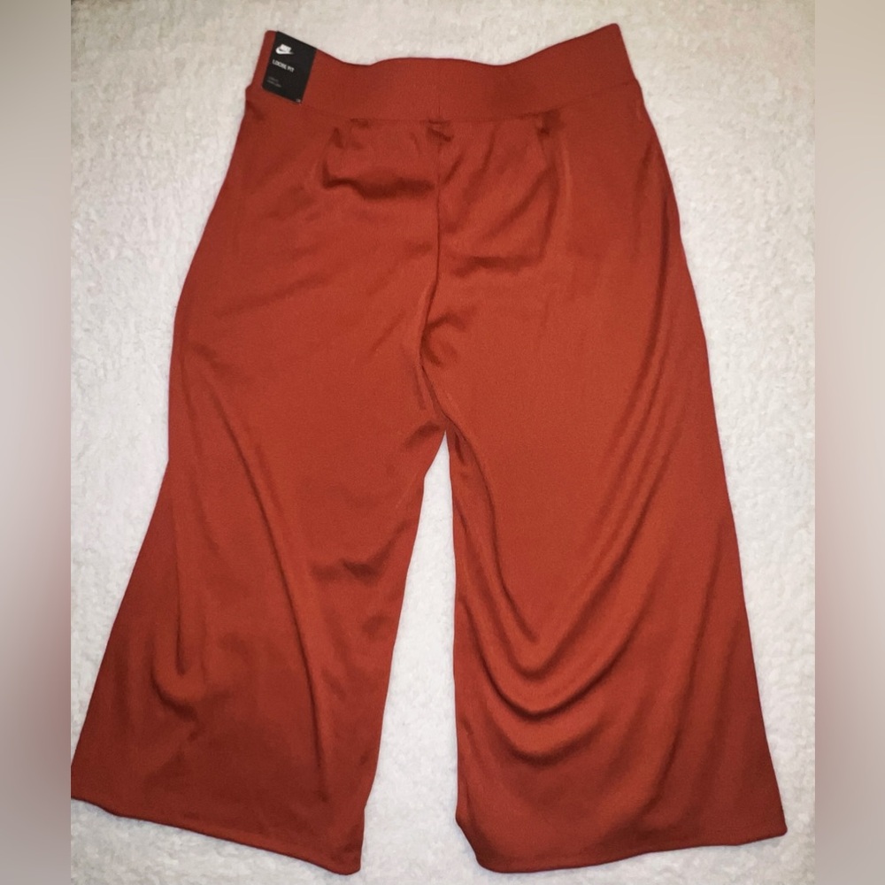 Nike NWT ribbed XL high waist wide leg joggers in rust - Picture 10 of 12